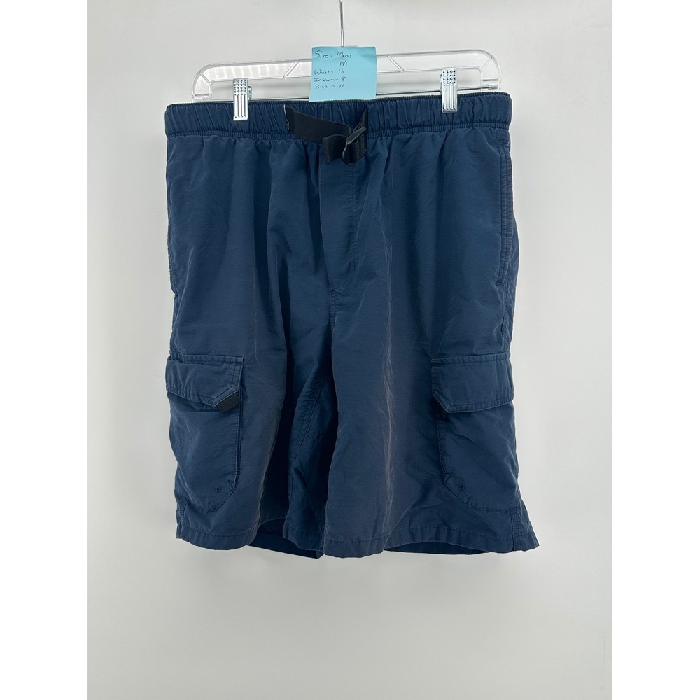 Columbia Mens Navy Blue Cargo Shorts XM4010 Packable Hiking Fishing Size M